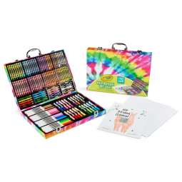 Mala de arte infantil Crayola Inspiration Art Case tie-dye 140 peças cores sortidas