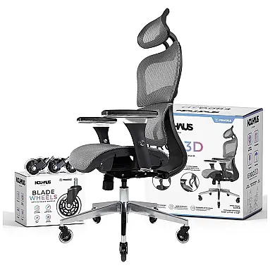 Cadeira ergonômica, cinza, NOUHAUS Ergo3D,