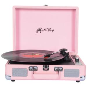 Toca Discos com Alto Falantes Estéreo Integrados, Bluetooth, USB e AUX para Fone de Ouvido, Branco