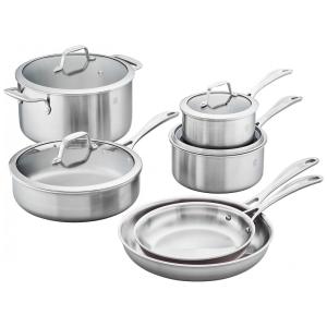 Conjunto de Panelas com 3 Camadas de Aço Inoxidável 10 Peças, ZWILLING