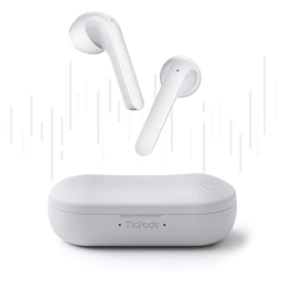 TicPods Fone de Ouvido sem fio Inteligente Á Prova dAgua IPX4 in Ear, TICWATCH, Branco