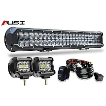 Farol de Milha LED Off Road Linha Tripla 288W à Prova Dágua e Poeira, AUSI, Branco