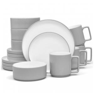 Aparelho de Jantar para Todas as Ocasiões, Elegância e Sofisticação para Sua Mesa com 16 Peças, Formato Redondo e Material de Porcelana