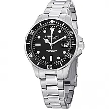 Relogio Stuhrling Homem, Masc Aquadiver Quartz Aço Inox 200 M Mergulho Pai