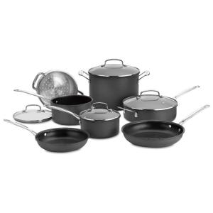 Conjunto de Panelas e Frigideiras Antiaderentes, Peças, CUISINART 66 11, Preto