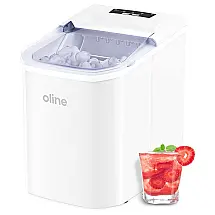 Máquina de Gelo até 11 kg em 24H Portátil, Branca, 110v, OLINE, Branco