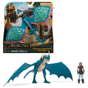 Dreamworks Dragons: Conjunto de Bonecos de Ação Deadly Nadder Astrid - Brinquedos Infantis para Meninos a partir de 4 anos