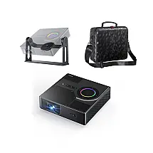 Projetor a laser portátil NexiGo Nova Mini com Google TV, 1200 lumens, 1080p, 3D, suporte 150" 110V