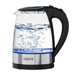 Chaleira Elétrica de 1,8L com Desligamento Automático e Proteção contra Fervura Seca - Aço Inox e Vidro Borossilicato - Ferva