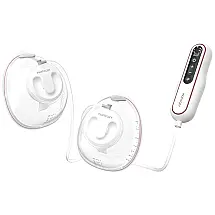 Bomba Tira Leite Vestível com 27 Combinações de Bombeamento, Baixo Ruído, Ultraleve e Tamanho de 17 a 27mm, Momcozy V2, Branco
