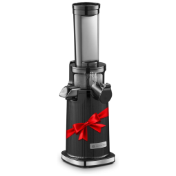 Centrifuga de Frutas de Mastigação Lenta com Escova de Limpeza Incluída, 110V 100W, AAOBOSI, Preta