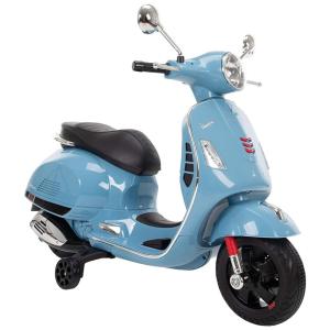 Huffy Vespa Moto Elétrica Infantil 6V Recarregável, até 3 km, h com Luzes LED, Azul