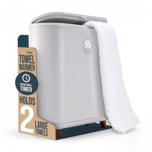 Aquecedor de Toalha Elétrico até 2 Toalhas com Desligamento Automático, Display LED e Temporizador Ajustável, 110V, LiveFine, Cinza