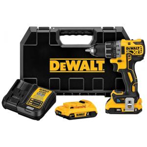 Kit Furadeira Elétrica à com Bateria 20V MAX, Carregador e Maleta de Transporte, DEWALT DCD792D2, Amarelo