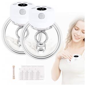 Bomba Tira Leite Dupla Portátil com 2 Modos e 9 Níveis 27, Branca, PADRAM, Branco