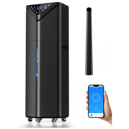 Umidificador de Piso Hiswelle 19L Preto 6 Modos Névoa Oscilante App 100W