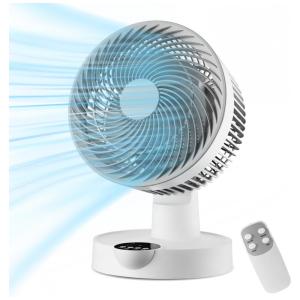 Ventilador de Mesa com 3 Velocidades e Controle Remoto, 110V, BUSYPIGGY, Branco