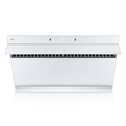 Coifa de parede ou embutir 91cm FOTILE branca vidro temperado inclinado dupla sucção motor duplo LED comando por toque 110V