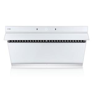 Coifa de parede ou embutir 91cm FOTILE branca vidro temperado inclinado dupla sucção motor duplo LED comando por toque 110V