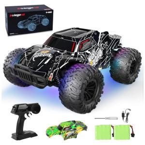 Carro de Controle Remoto com 2 Baterias para 50 Min de Ação, Atinge 20 km/h, Kolegend, Preto