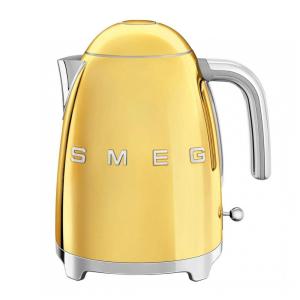 Smeg KLF03GOUS Chaleira Elétrica Retro 1.7L com Desligamento Automático, Aço Inoxidável, 1500W, 110V, Dourado