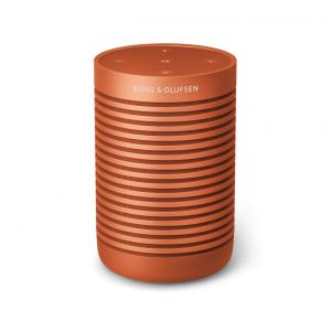 Caixa de som Bluetooth portátil Bang & Olufsen Beosound Explore laranja IP67 som 360° 27h bateria