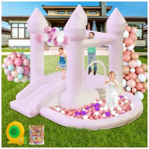 Castelo Inflável para Crianças com Pula-Pula e Tobogã - Diversão Certificada e Segura - Fácil de Montar - Tamanho Ideal - Escolha