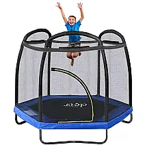 Cama Elastica Infantil com Diâmetro e Rede de Proteção para até 70 kg, CLEVR CRS805408, Azul