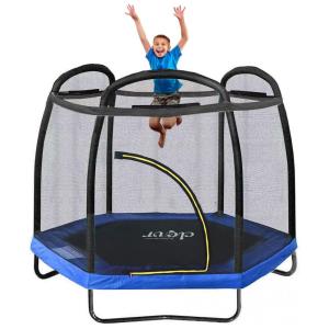 Cama Elastica Infantil com Diâmetro e Rede de Proteção para até 70 kg, CLEVR CRS805408, Azul