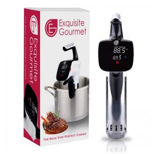 Termocirculador Elétrico em Aço Inoxidável com Tela LCD, 850W, 110v, EXQUISITE GOURMET, Preto