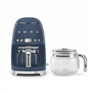 Cafeteira Gotejamento Retro Smeg – 10 xícaras Programável com Jarra Extra Azul Marinho, DCF02 DCF12 – 120V