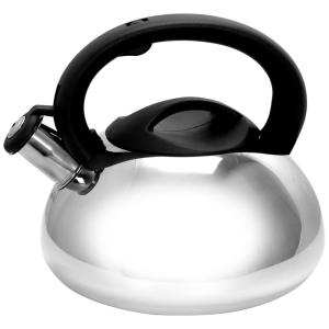 Mr. Coffee 74265.02 Chaleira de Chá 2L com Apito, Aço Inoxidável, GIBSON Harpwell, Prateado