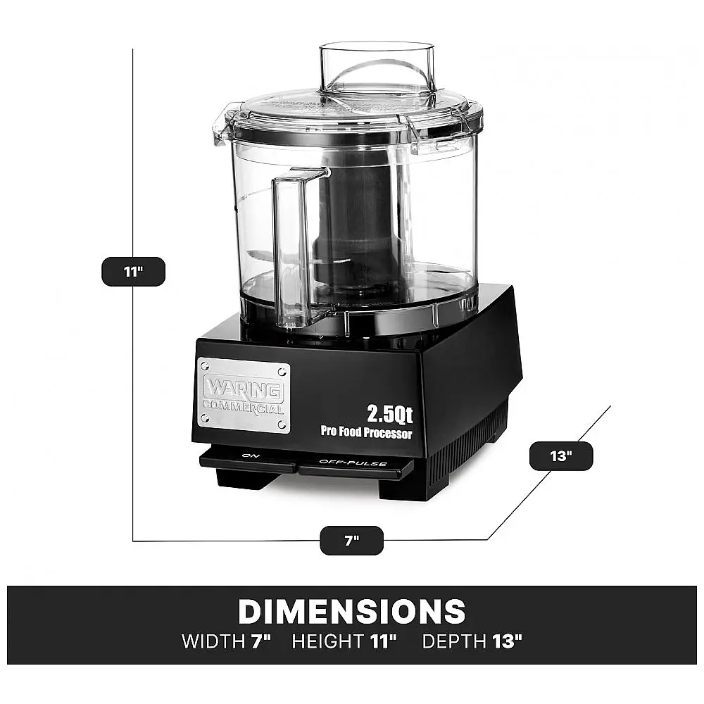 Processador de Alimentos 2L com Sistema de Vedação, 110v, WARING WFP11SW, Preto — foto 3
