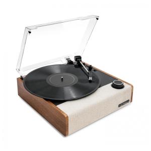 Toca-discos Victrola Eastwood II em Carvalho, com Bluetooth, Vinyl Stream, Alto-falantes Embutidos, Estilo Vintage, 3 Velocidades