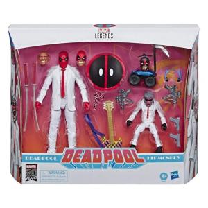 Deadpool e Hit-Monkey Colecionável, Marvel Comics Aniversário de 80 Anos, Escala Vintage