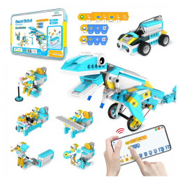 Kit de Robôs Programáveis para Crianças a partir de 6 anos - 200 em 1, Brinquedos de Construção de Robôs RC, Kit de Codificação Educacional