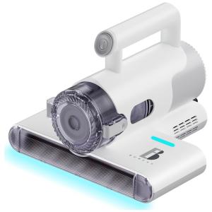 Aspirador de Pó Portátil com Filtro HEPA e Desinfetante UVC para Camas, Sofás, Travesseiros e Cortinas, 110v, BOREAS, Branco