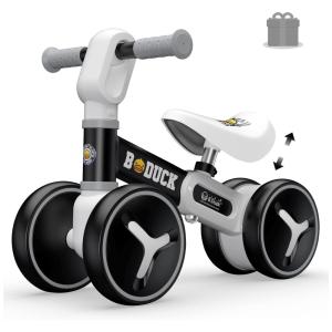 Bicicleta sem Pedal Infantil XJD com 4 Rodas para Crianças de 1 a 4 Anos, ANCAIXIN BBYW, Preto