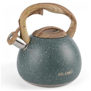 Chaleira de chá BELANKO 3 Litros em Aço Inoxidável com Apito, Verde