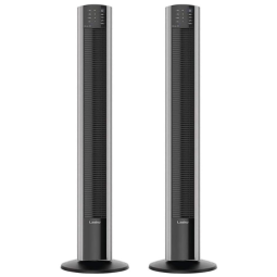 Ventilador de Torre XtraAir com Controle Remoto, Ionizador de Ar para Sala, Quarto, Escritório e Mais, Pacote com 2