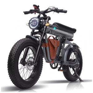 Bicicleta Elétrica para Adultos com Velocidade até 50 km/h, Alcance 128 km, 5 Velocidades, Piscas Dianteiros e Traseiros, 1200W, SMARTRAVEL