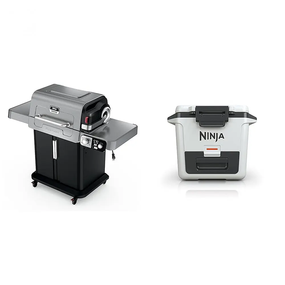 Sistema de cocção externa Ninja FlexFlame com cooler rígido 30 L branco 5 em 1 110V