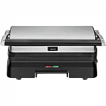 Cuisinart GR 11 Churrasqueira Elétrica 3 em 1 Antiaderente 1200W, 110V, Aço Inoxidável