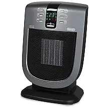 Aquecedor Elétrico Cerâmica com Controle Remoto e Modo Eco Energia, 110V 1500W, DeLonghi DCH5090ER, Preto e Cinza