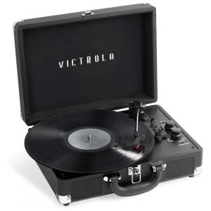 Vitrola Toca Discos Retrô Vitrola, 3 Velocidades com Bluetooth, 110v, VICTROLA VSC 400SB BLK SDF, Preto