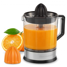 Extrator de Suco de Citrus Elite Gourmet ETS740 Livre de BPA com 2 Cones, Compacto, Alta Capacidade, Controle de Polpa, Laranjas, Limões