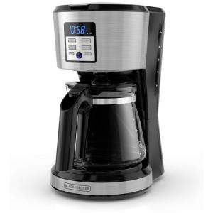 Máquina de Café Cafeteira Black+Decker CM1331S 12 Xícaras, Função Auto Desligamento, Jarra de Vidro, Anti-Gotejamento, Prata – 1,7 L, 1000 W