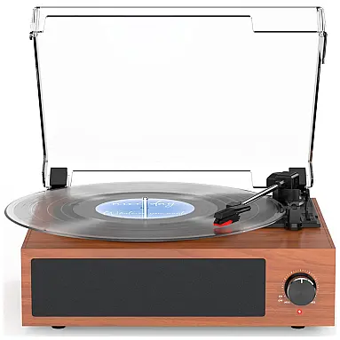 Toca-discos Vintage com Alto-falantes Estéreo