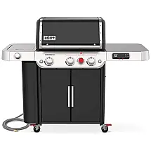 Churrasqueira a Gás Natural, Aço Inoxidável, Weber Genesis EPX 335 Premium, Preta e Prata