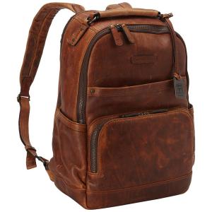 Mochila Feminina para Laptop de Couro, FRYE, Marrom